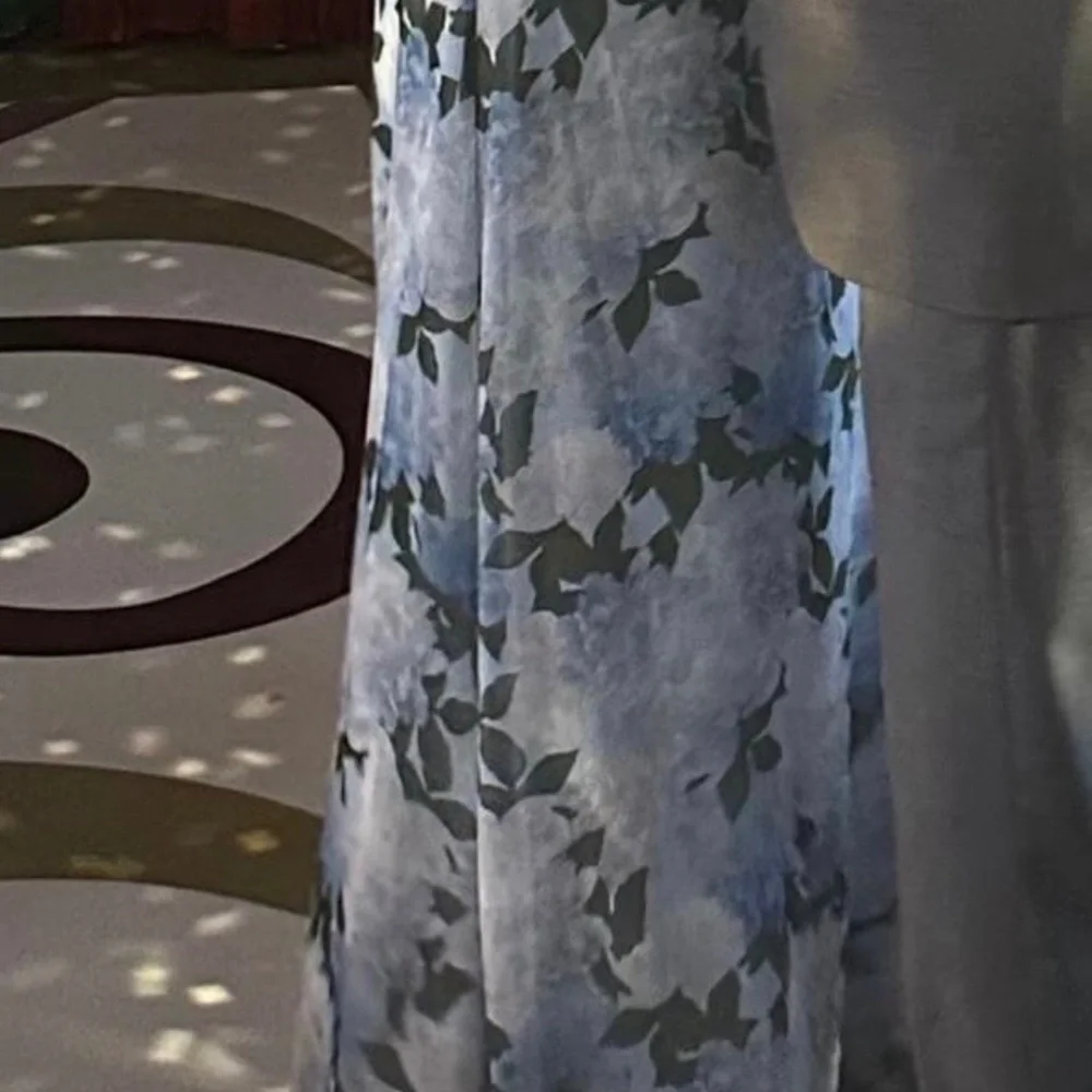 Sachin & Babi Kayla floral print chiffon gown Glacial Peonies - Picture 5 of 11